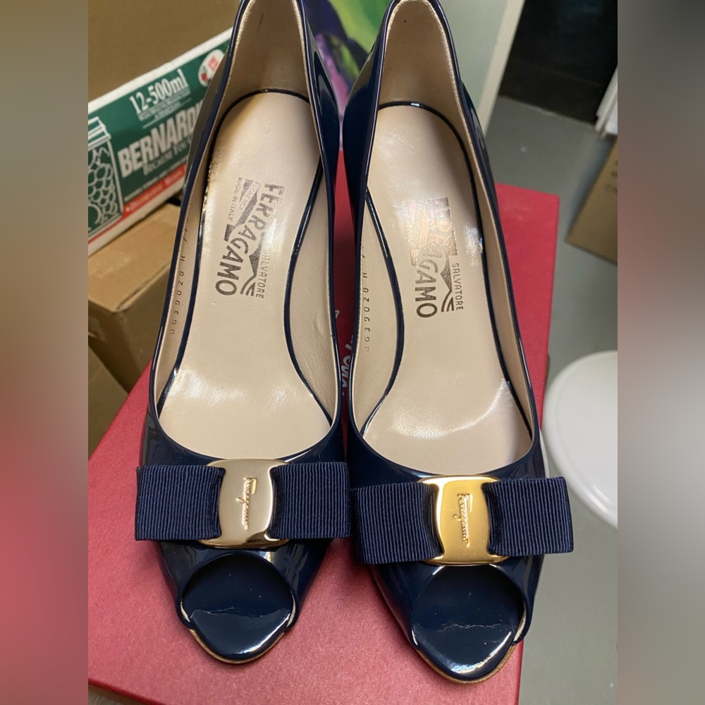 Ferragamo Open Toe Pump